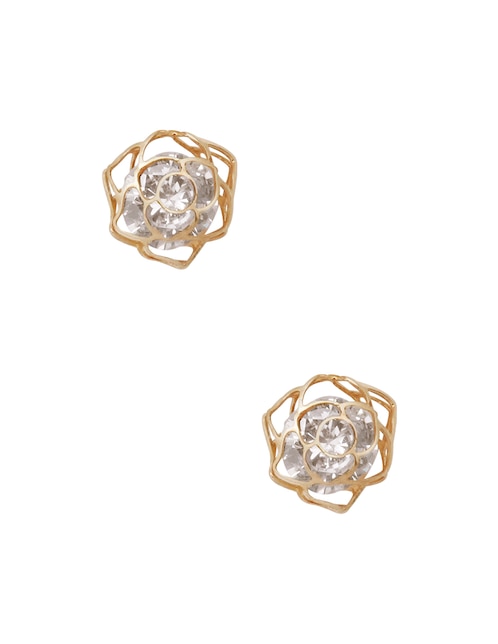 Broqueles de flor zirconia 1