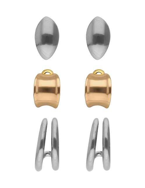 Set de aretes con acabado pulido 1