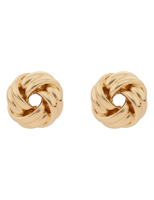 Aretes huggies circulares con acabado pulido 1