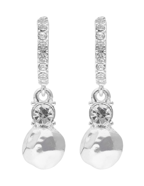 Aretes largos con acabado brillante zirconia cúbica 1