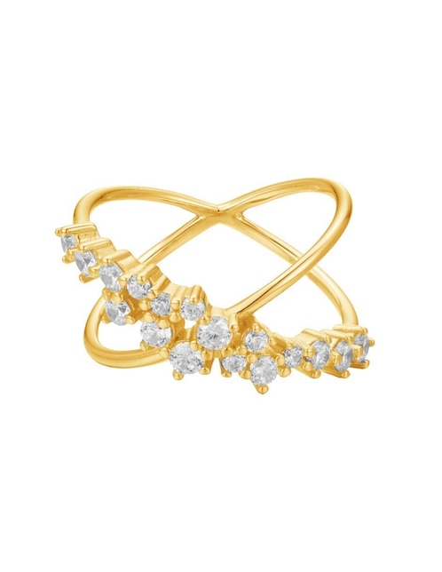Anillo Les Néréides Classic Revisite de plata P 925 cristal con acabado baño de oro