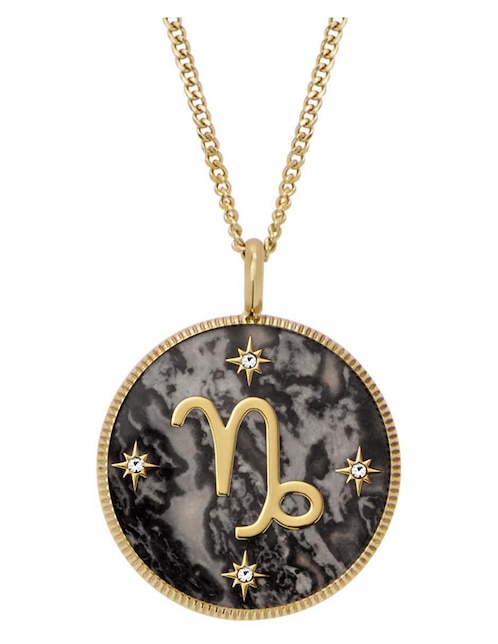 Collar con dije de signo zodiacal Fossil Written In The Stars