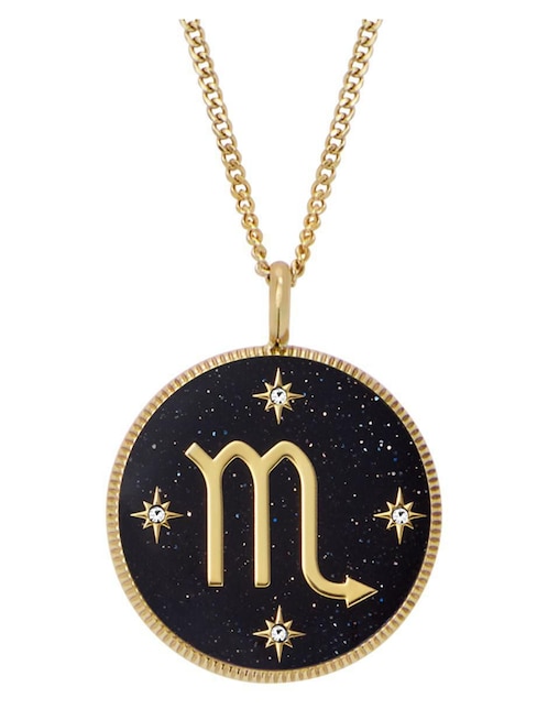 Collar con dije de signo zodiacal Fossil Written In The Stars