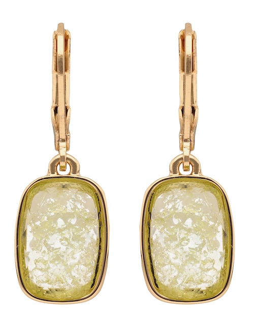 Aretes cortos rectangulares con acabado esmaltado 1