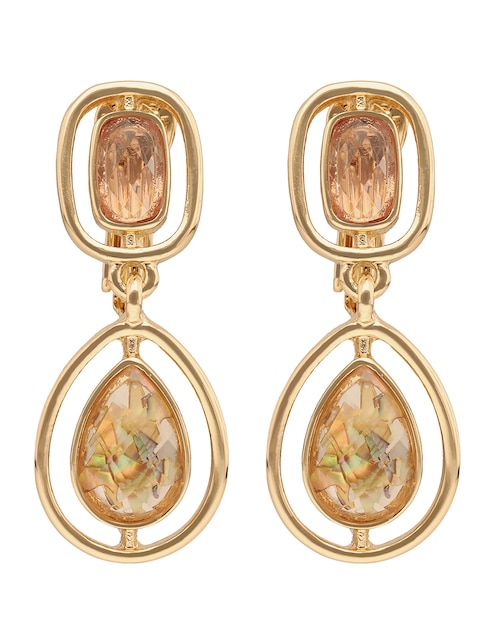Aretes largos con acabado brillante 1