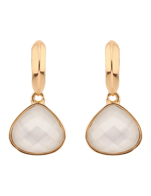 Aretes cortos de gota con acabado esmaltado 1