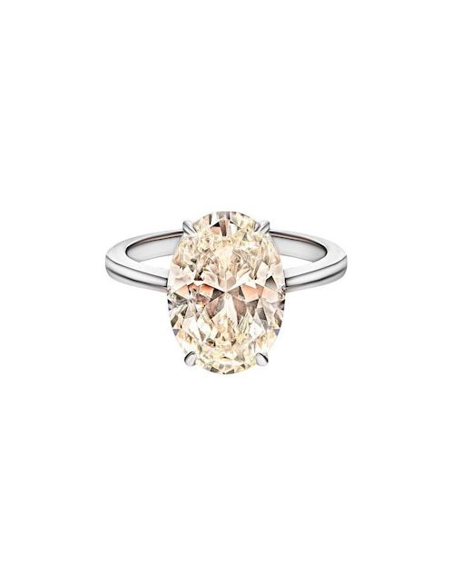 Anillo ovalado Gladkova Joyería P 925 de Plata zirconia acabado liso