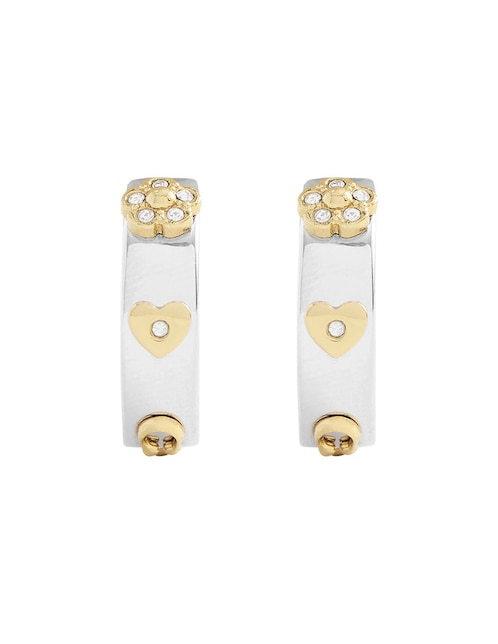 Aretes huggies con acabado brillante 1