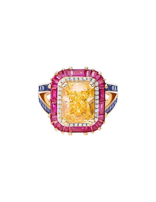 Anillo Gladkova Joyería P 925 de plata zirconia chapa de oro
