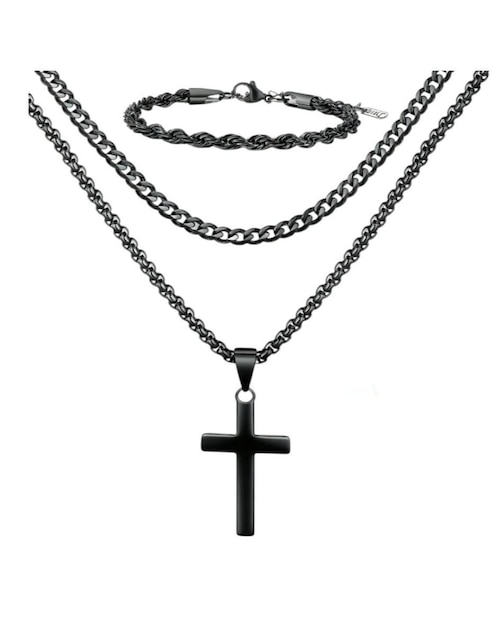 Collar y pulsera de cruz Belug