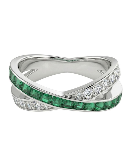 Anillo de princess P 925 de plata zirconia pavé 1
