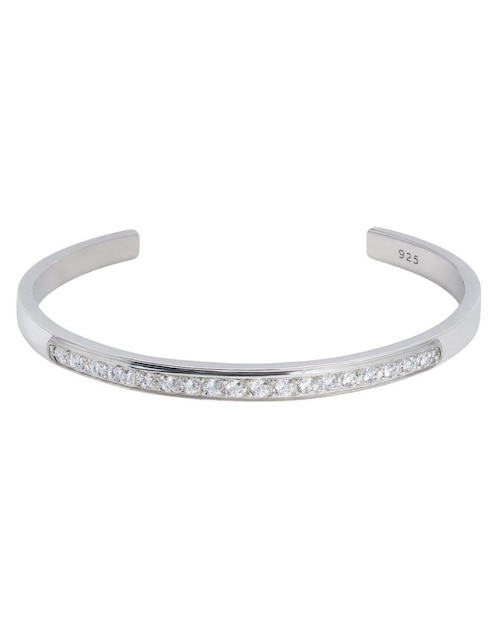 Brazalete Crixus Joyeria de plata con zirconia P 925 acabado pavé