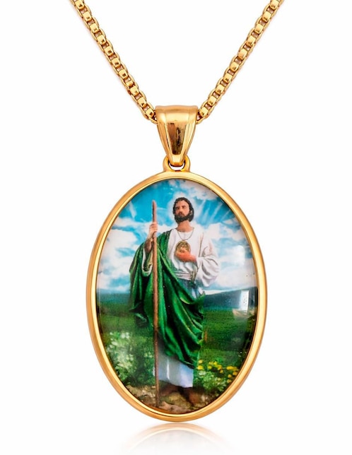 Collar con dije San Judas Tadeo Ana Maria Mexico 14 K