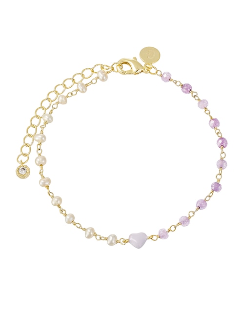 Pulsera con perla 14 K Golden acabado baño de oro 1