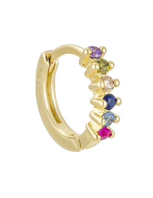 Aretes huggies Golden 14 K con acabado baño de oro 1