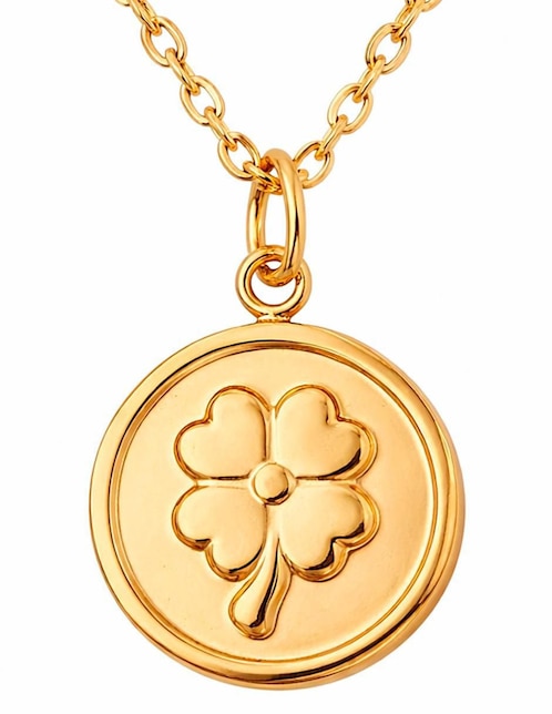 Collar con dije de trébol Ana Maria Mexico chapa de oro 14 K