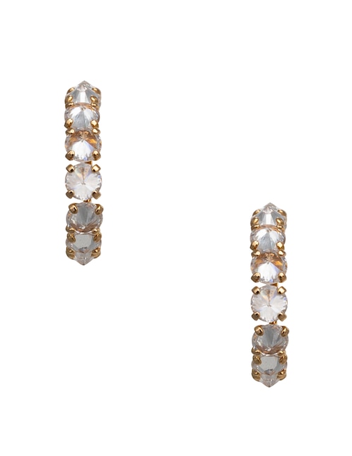 Arracadas de media luna con acabado Pavé Zirconia 1
