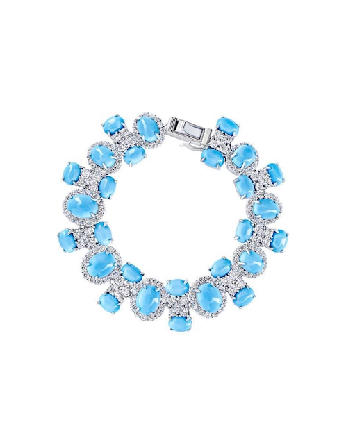 Pulsera Gladkova Joyería de plata con turquesa P 925 acabado brillante