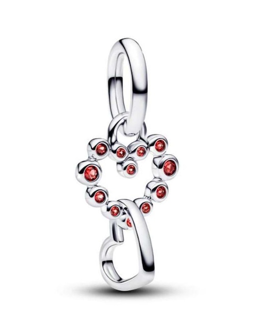 Charm de corazón Pandora Moments de plata P 925 cristal