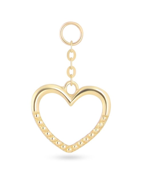 Charm de corazón de oro amarillo 14 K