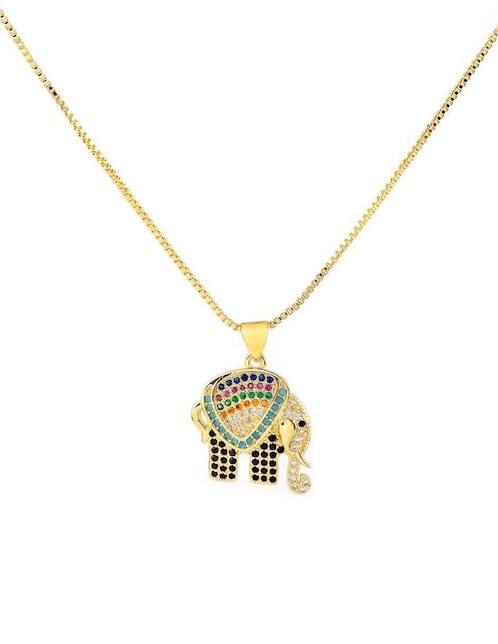 Collar con dije de elefante Yoiko Kala 18 K