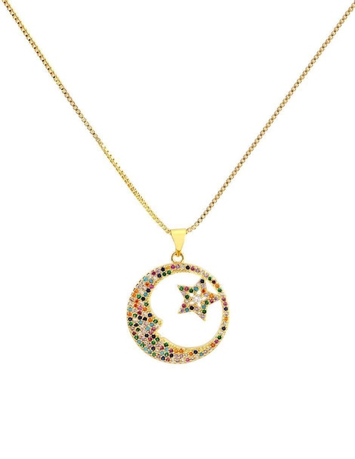 Collar con dije de luna Yoiko Talía 18 K