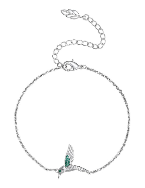 Pulsera Güish de plata acabado liso