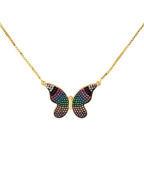 Collar de mariposa Yoiko Metamorfia con acabado baño de oro 18 K