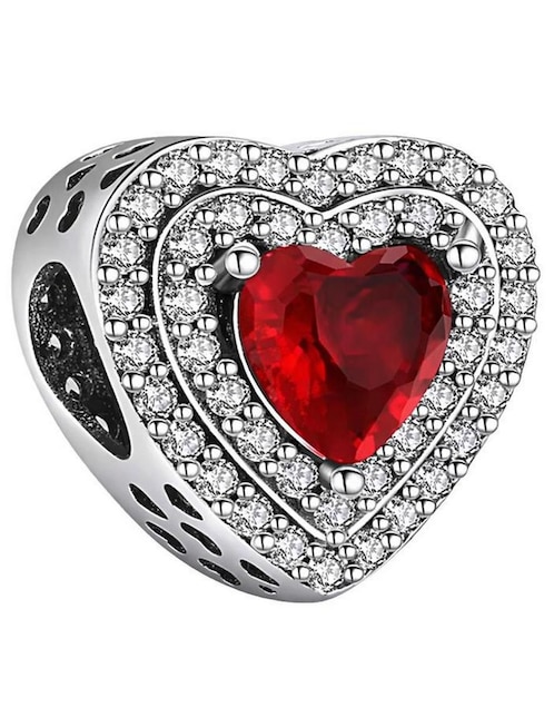 Charm de corazón Glamcharm San Valentín de plata P 925
