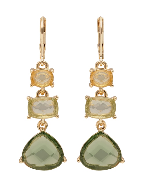 Aretes largos Tampa con acabado pavé 1