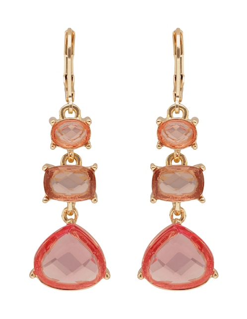 Aretes largos Tampa con acabado pavé 1