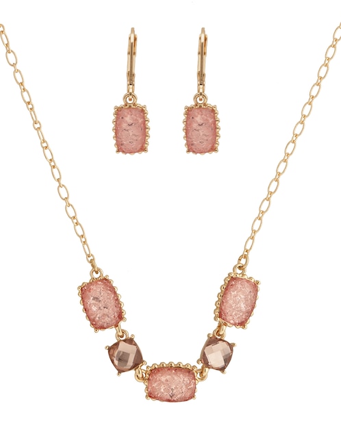 Aretes y collar Coral Gable 1