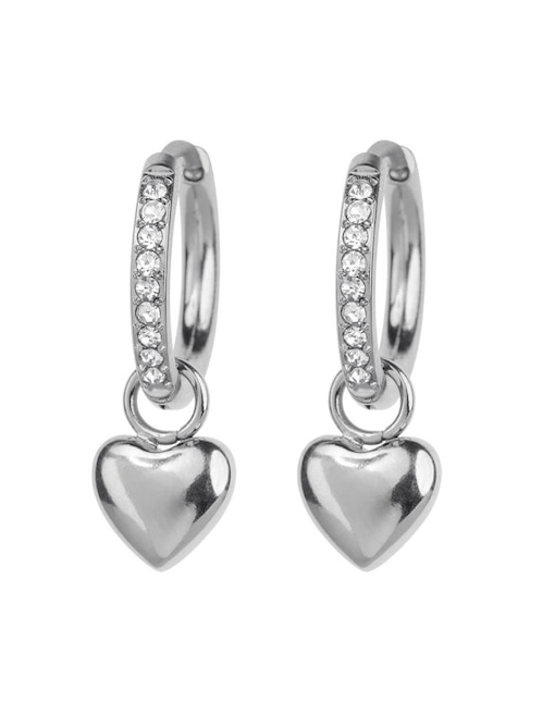 Arracadas "de (si aplica)" corazón no aplica luckyly zaya "de" acero inoxidable 14 k "con acabado" baño de oro zirconia cúbica