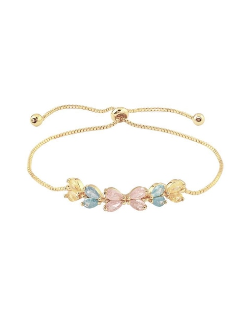 Pulsera con zirconia 18 K Pulso acabado Baño de oro 1