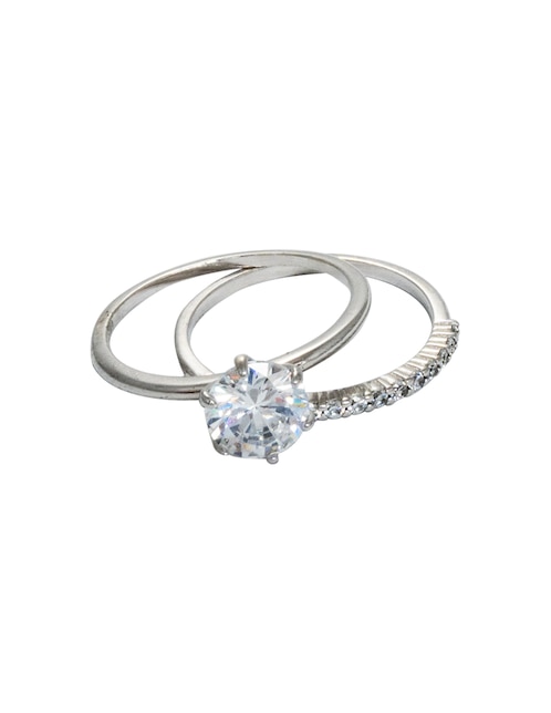 Set anillo Forever US de plata P 925 circonita pavé 1