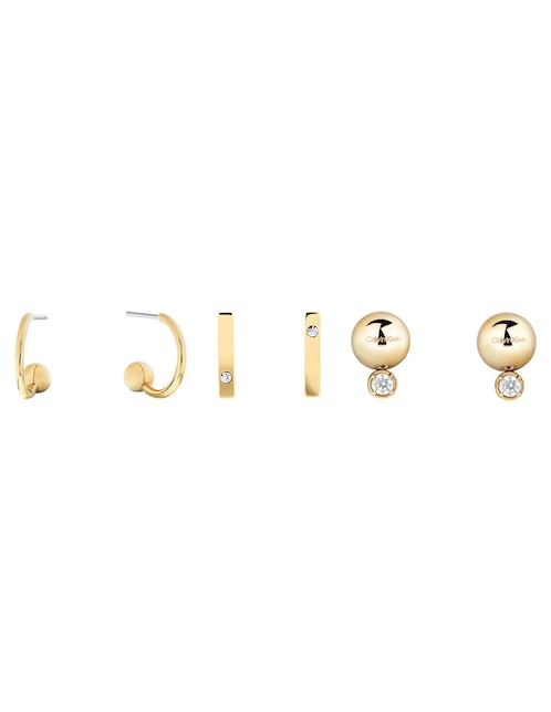 Set de aretes Calvin Klein CK pure essentials con acabado brillante