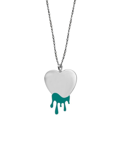 Collar con dije de corazón de plata P 925 1