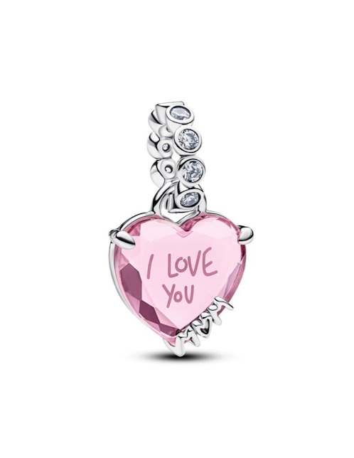 Charm de corazón Moments de plata P 925 zirconia cúbica