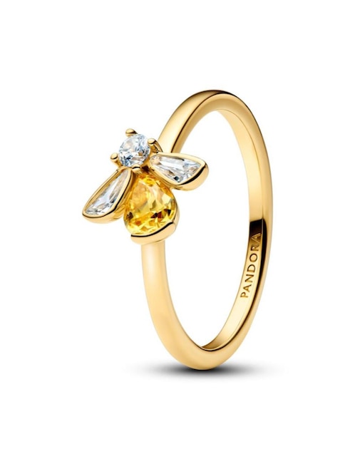 Anillo de abeja Pandora P 925 de plata con baño de oro