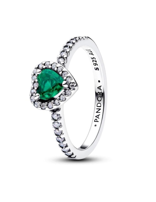 Anillo de corazón Pandora P 925 de plata zirconia cúbica brillante