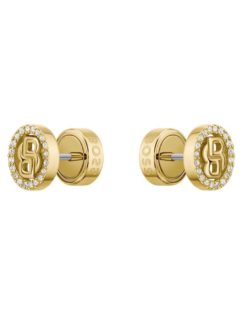 Broqueles Double B Divine con acabado brillante cristal 1
