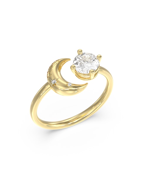 Anillo de estrella Aurora circonita brillante 1
