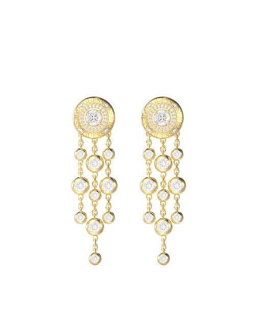 Aretes largos Sparks con acabado pavé circonita 1