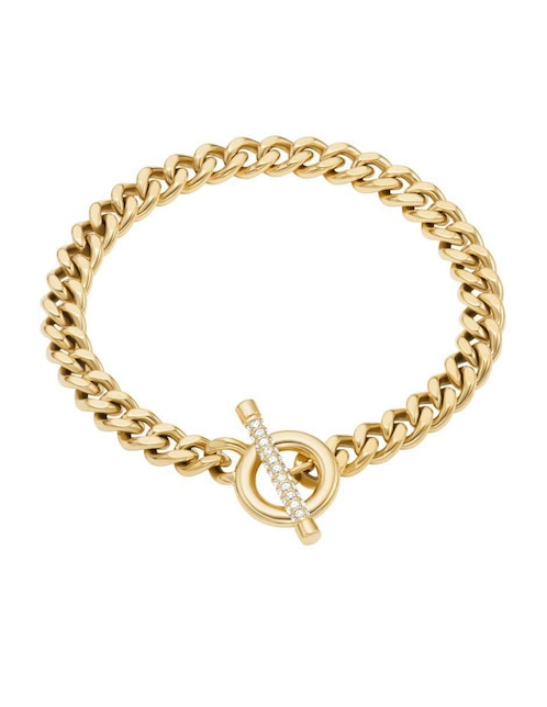 Pulsera con cristal Carlie T-Bar acabado pulido 1
