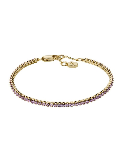 Pulsera Fossil con zirconia cúbica Ellis acabado pulido