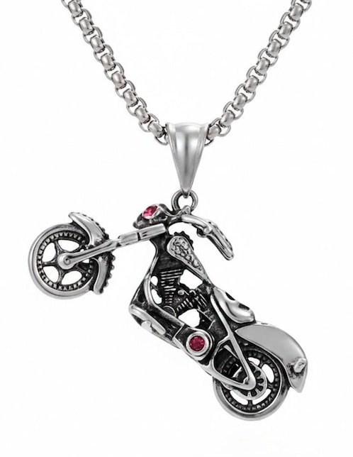 Collar con dije de calavera Biker 1