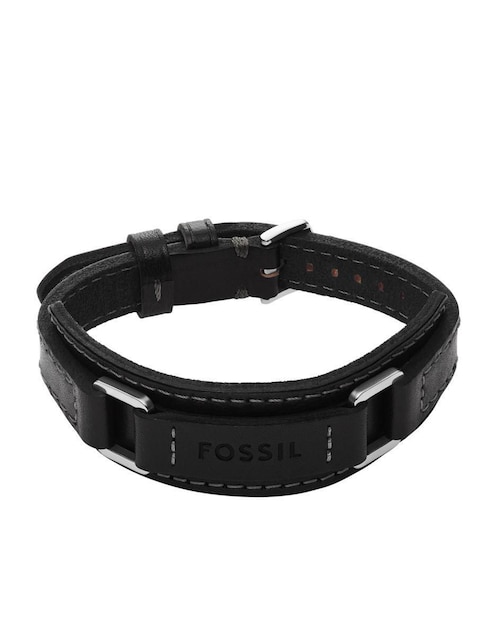 Pulsera Fossil de piel Machine acabado mate