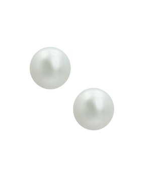 Aretes Anthony Vincent con acabado brillante perla