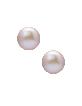 Aretes Anthony Vincent con acabado brillante perla