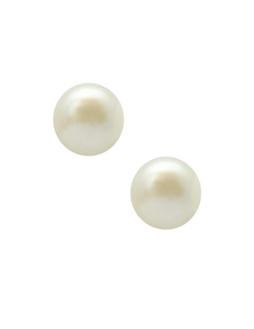 Aretes Anthony Vincent con acabado brillante perla